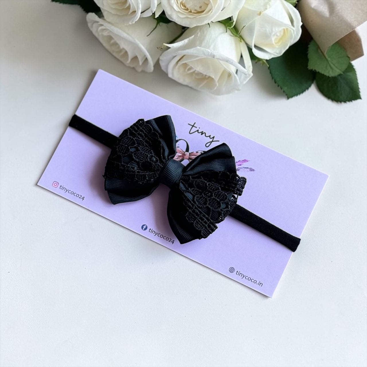 Ebony Lace Bow