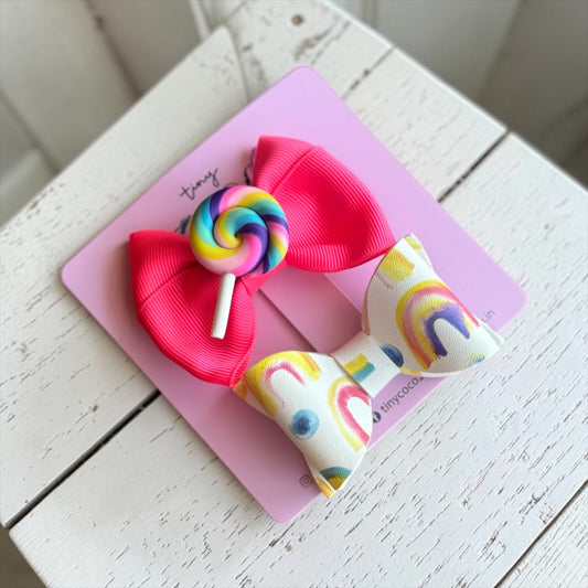 The Rainbow Swirl & Leatherette Duo