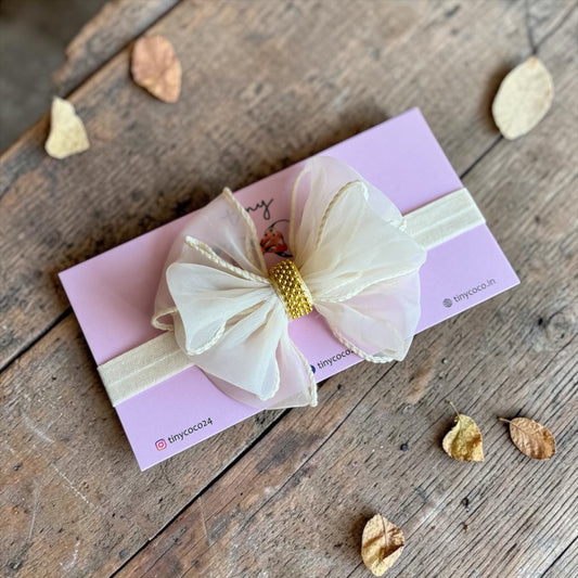Golden Glow Ethereal Bow Headband
