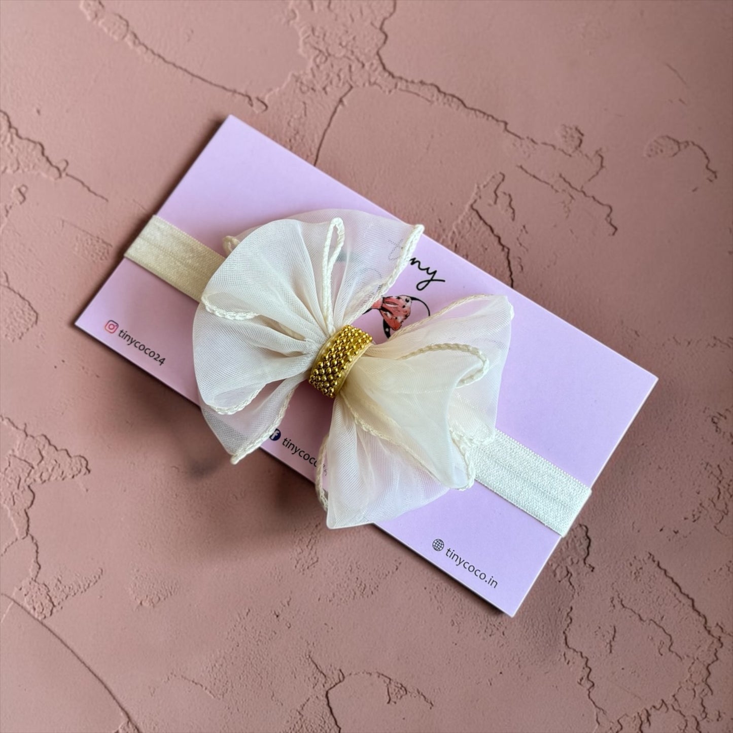 Golden Glow Ethereal Bow Headband