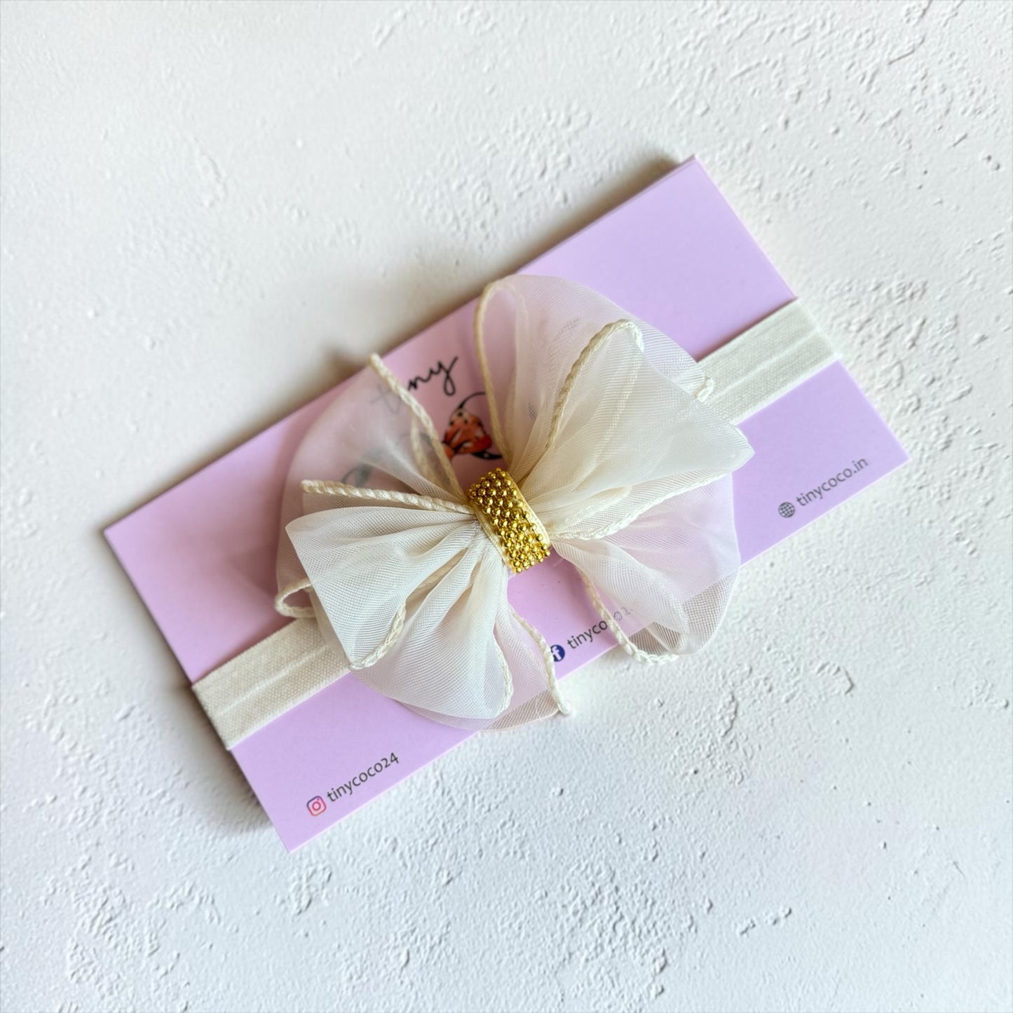 Golden Glow Ethereal Bow Headband