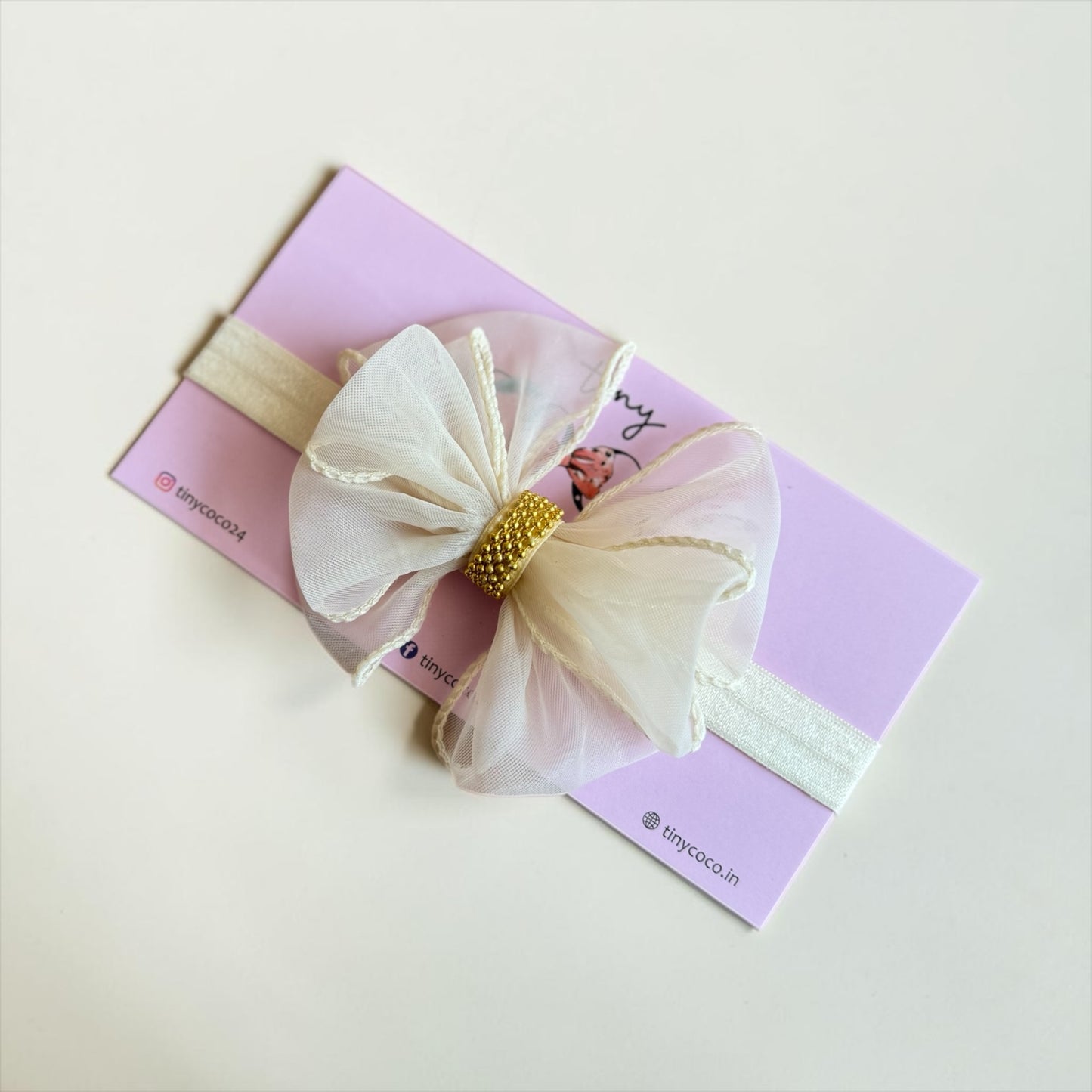 Golden Glow Ethereal Bow Headband