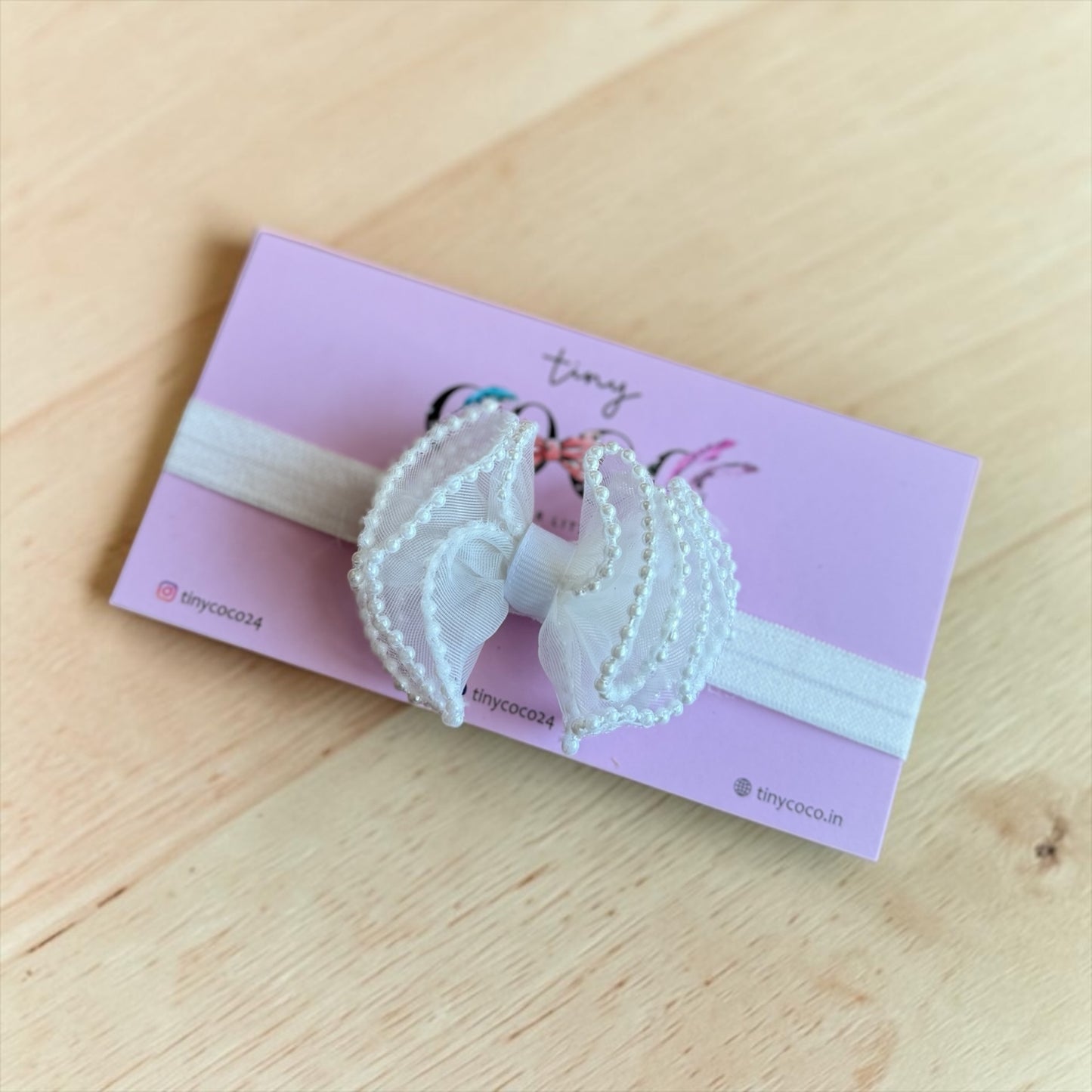 Pearlescent Shimmer Tulle Headband