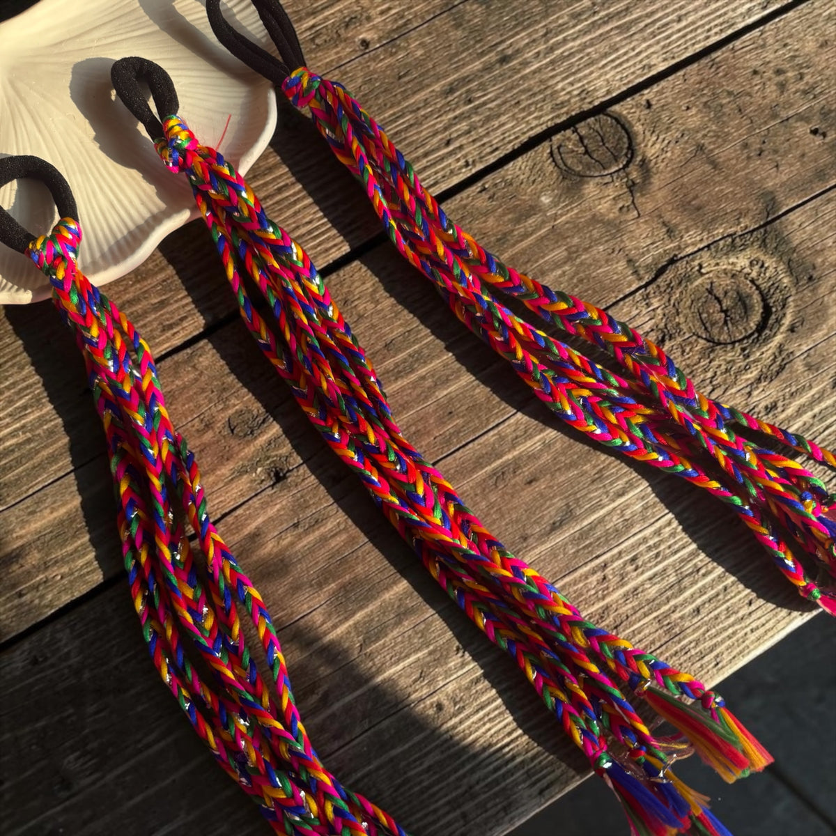 Ethnic Multicolor Braided Paranda Hair Tie