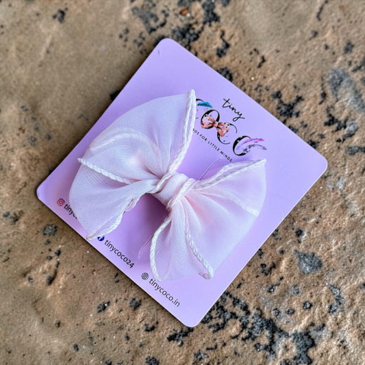 Giselle Corded-Edge Organza Hair Bow