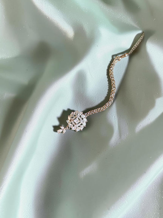Tara Silver American Diamond Maang Tikka