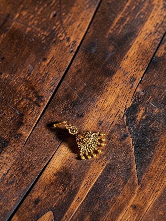 Shree Floral Antique Gold Tikka
